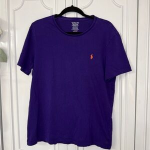 Polo by Ralph Lauren Purple Short Sleeve Crew Tee with Orange Pony